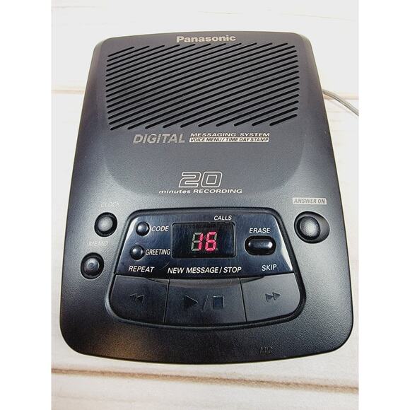 Panasonic KX-TM85-B Black Digital Telephone Answering System With AC Adapter - Picture 2 of 12